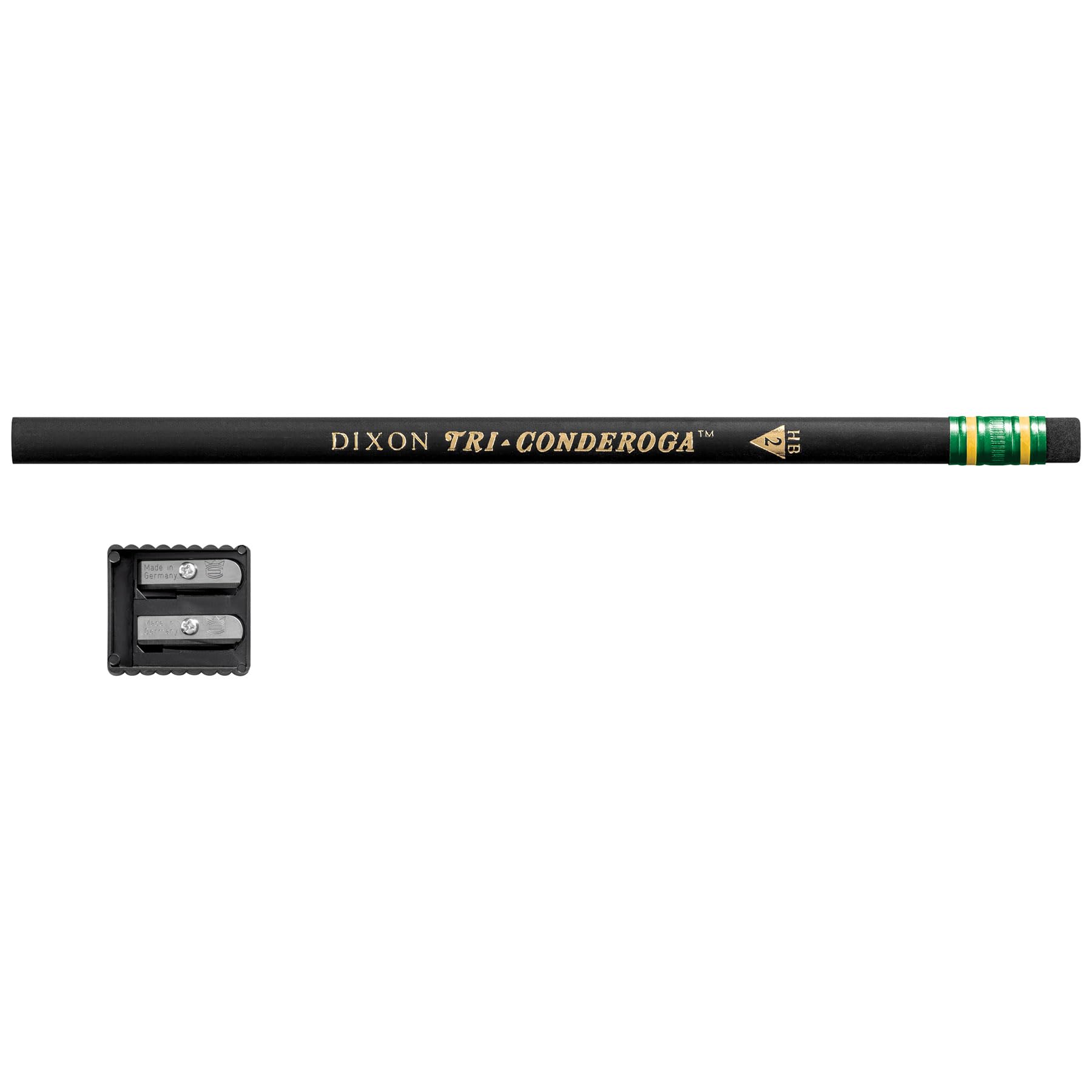 Ticonderoga Tri-Conderoga Triangular Pencils, Wood-Cased #2, Sharpener, Soft Touch Comfort Barrel, Black, 12-Pack (22500) - Image 3