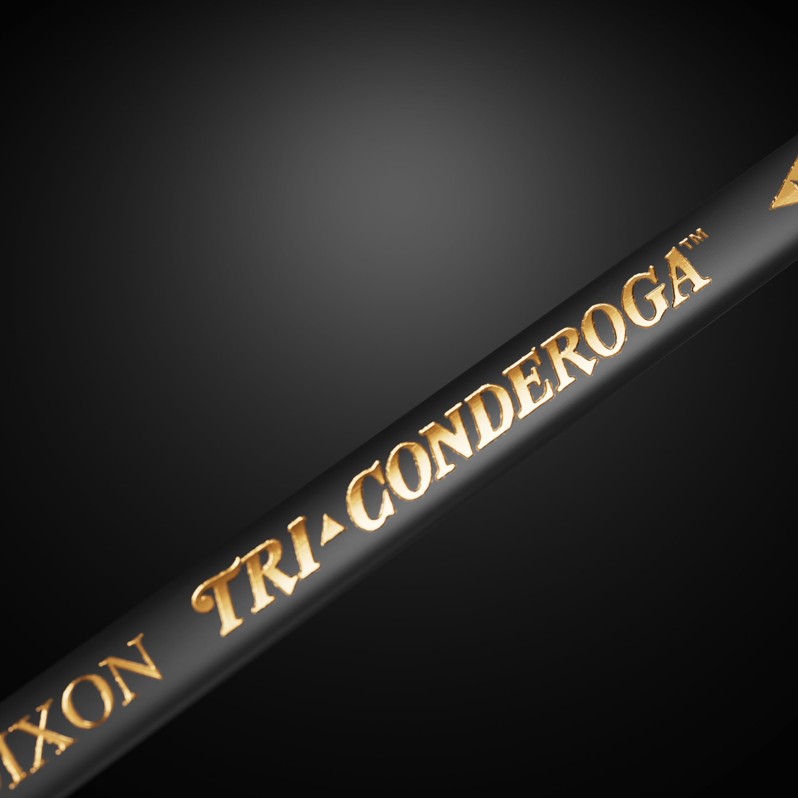 Ticonderoga Tri-Conderoga Triangular Pencils, Wood-Cased #2, Sharpener, Soft Touch Comfort Barrel, Black, 12-Pack (22500) - Image 5