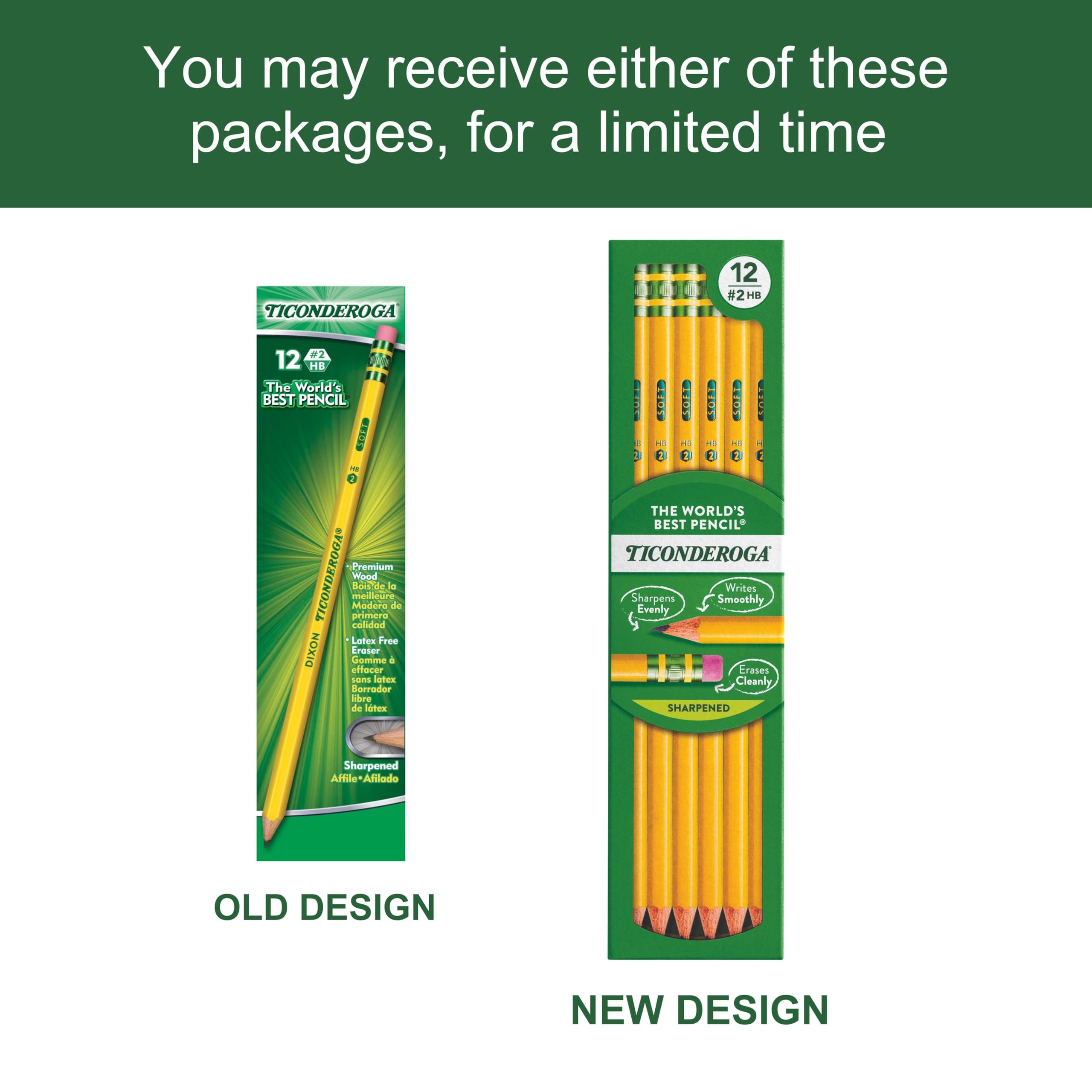 Ticonderoga Wood-Cased Pencils, Pre-Sharpened, 2 HB Soft, Yellow, 12 Count - Image 6