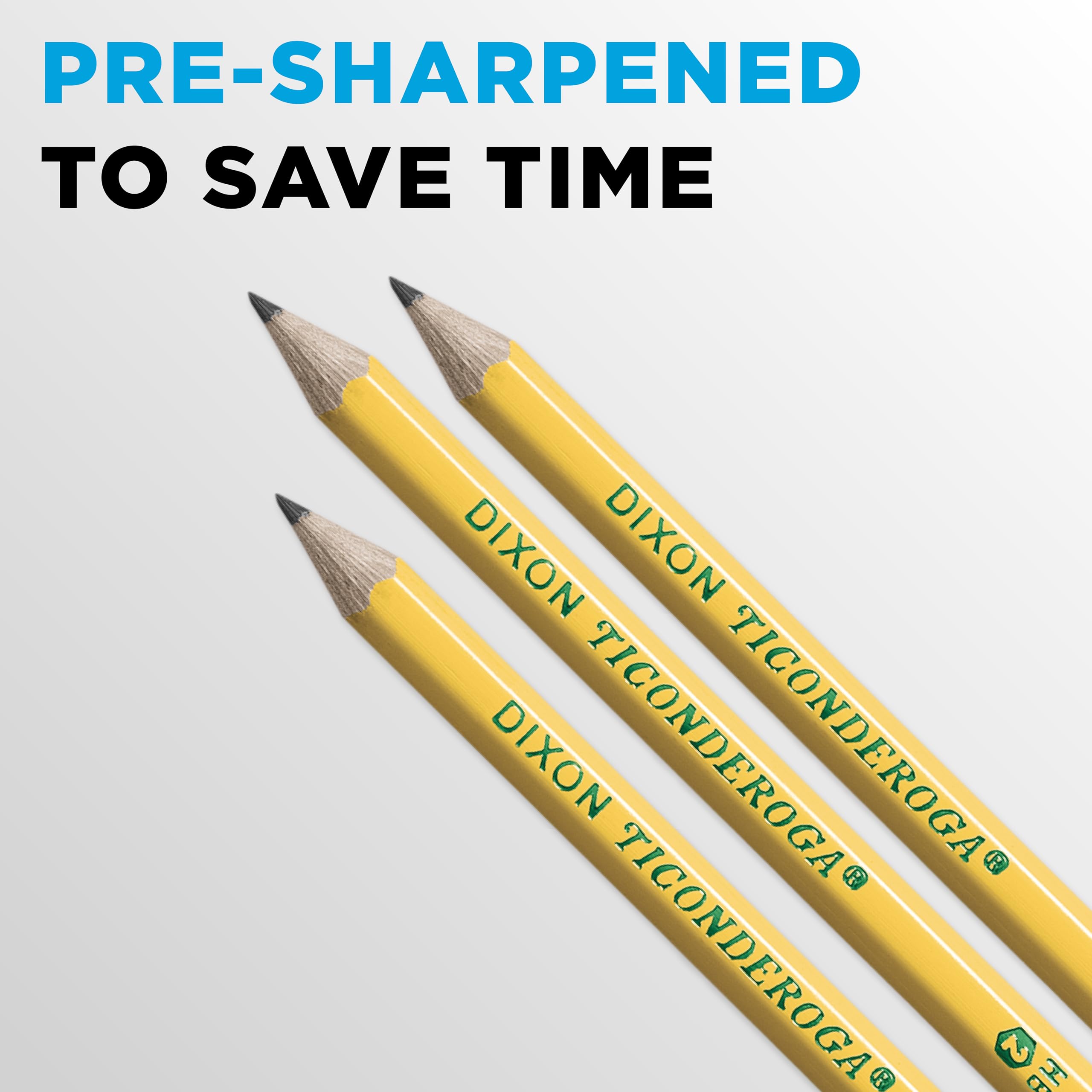 Ticonderoga Wood-Cased Pencils, Pre-Sharpened, 2 HB Soft, Yellow, 1000 Count - Image 4